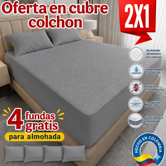 Protector de Colchón – Pack 2 + 4 Fundas de Almohada