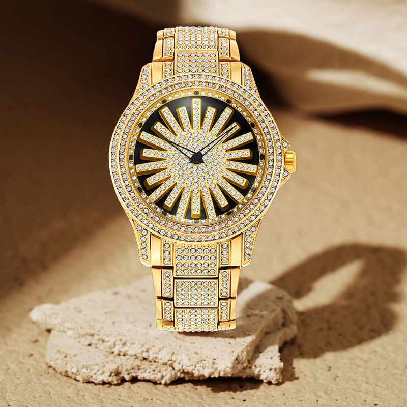 Reloj Iced-Out para Hombre – Esfera Giratoria