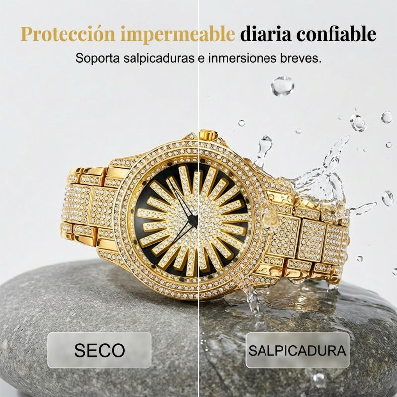 Reloj Iced-Out para Hombre – Esfera Giratoria