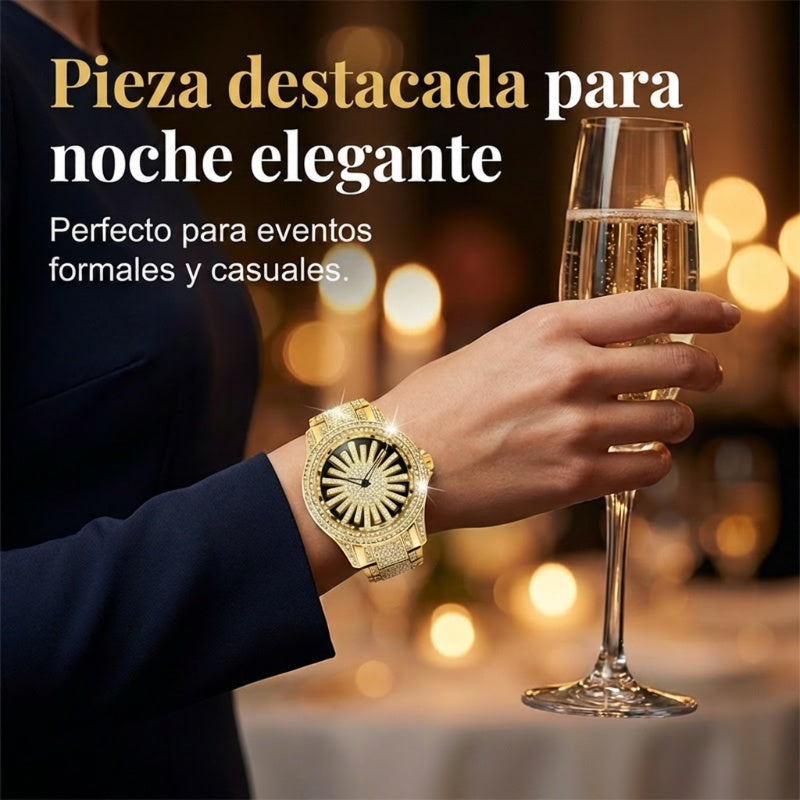 Reloj Iced-Out para Hombre – Esfera Giratoria