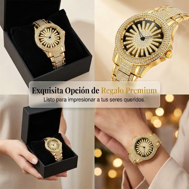 Reloj Iced-Out para Hombre – Esfera Giratoria