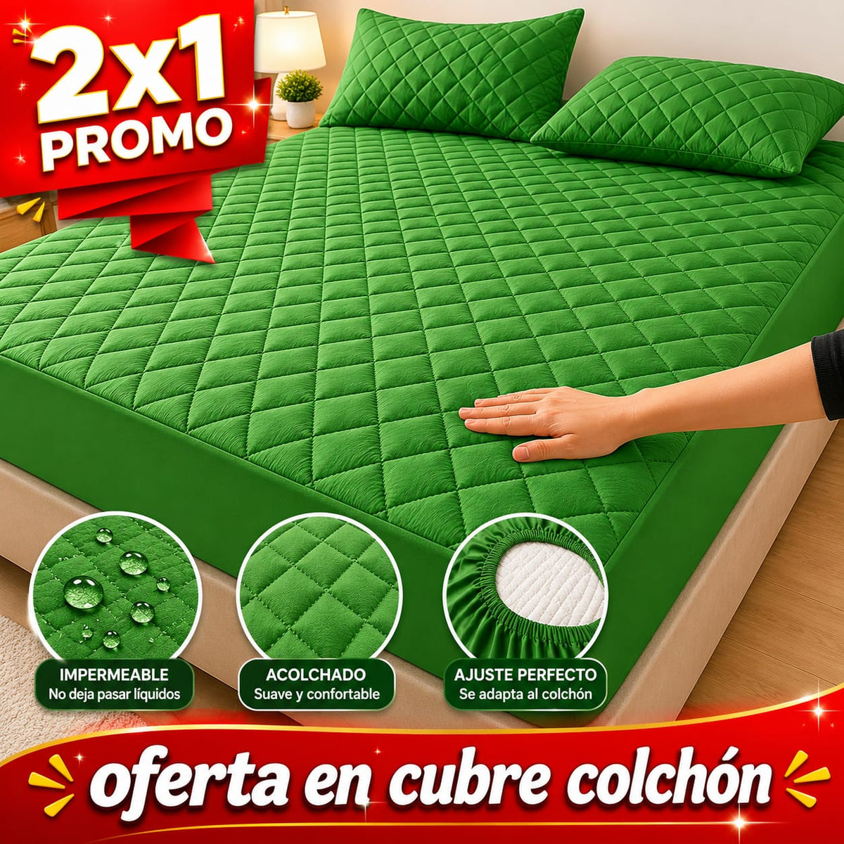 Protector de Colchón – Pack 2 + 4 Fundas de Almohada