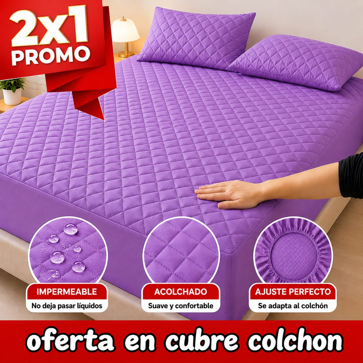 Protector de Colchón – Pack 2 + 4 Fundas de Almohada