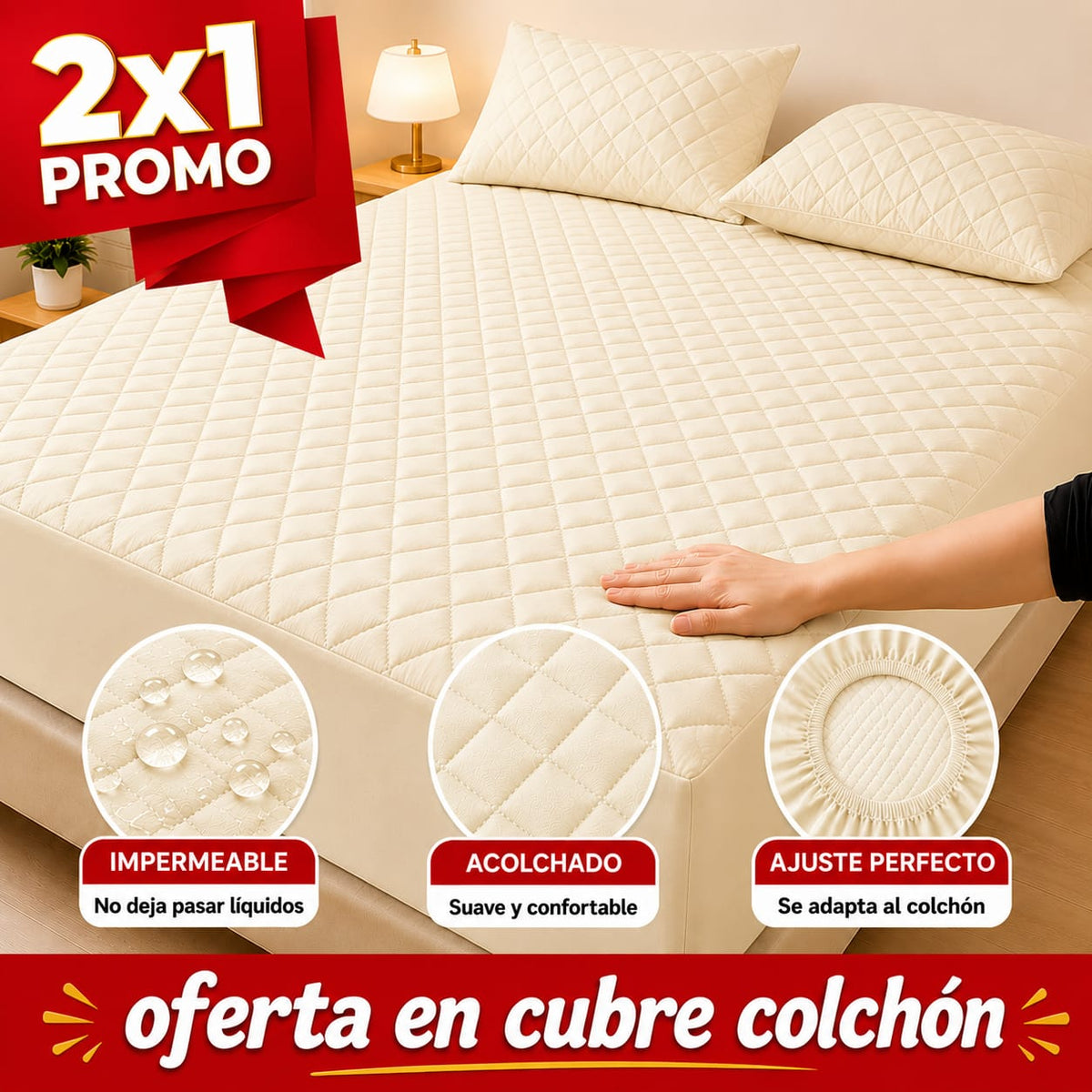 Protector de Colchón – Pack 2 + 4 Fundas de Almohada