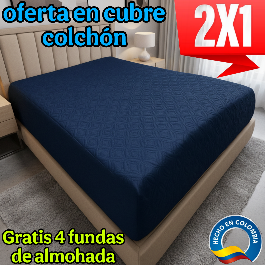 Protector de Colchón – Pack 2 + 4 Fundas de Almohada
